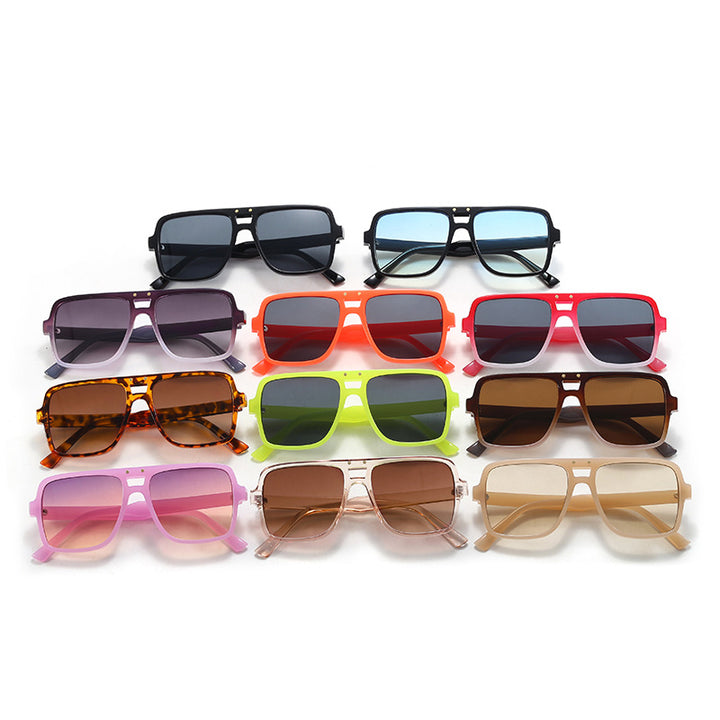Women's square oversized sunglasses with trendy transparent frame Bowlift