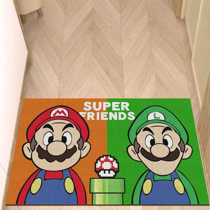 Cartoon Basketball-Themed Area Rug