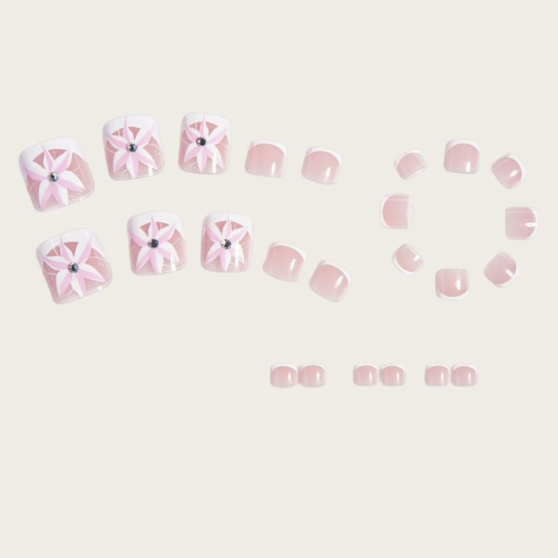 Artificial toenails with floral designs Bowlift