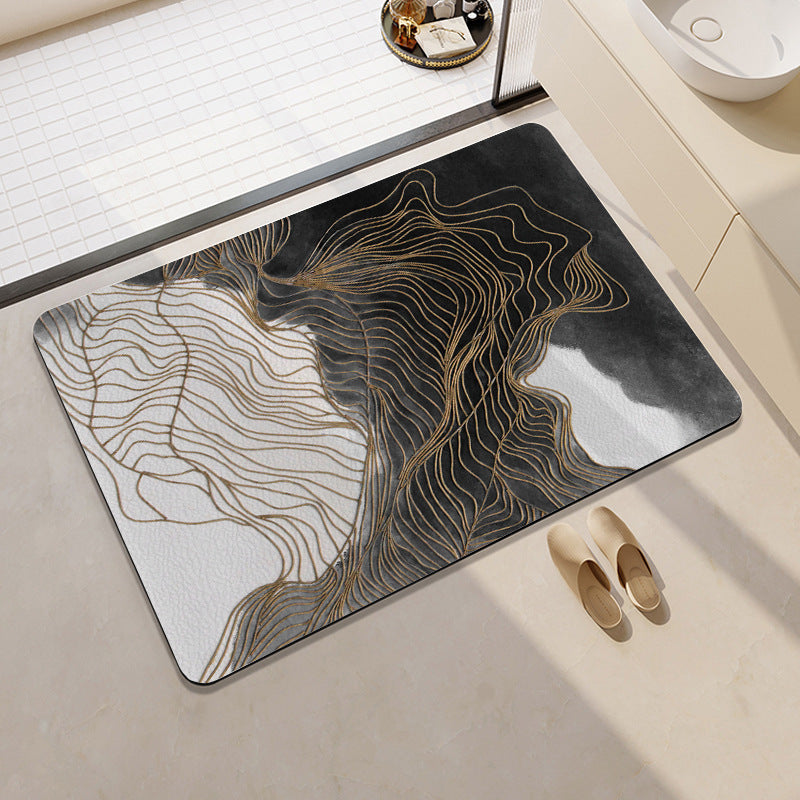 Playful Cat-Themed Bath Rug Bowlift