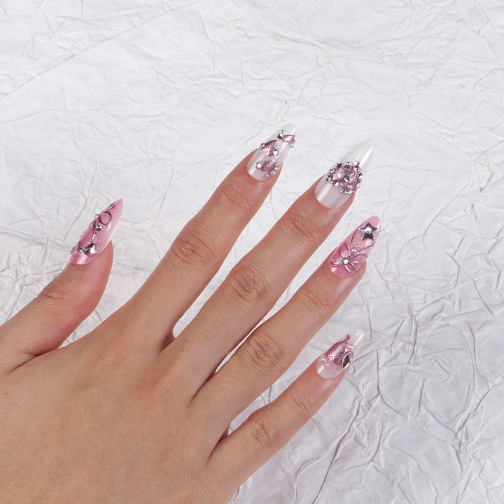 Decorative Long Stiletto Nail Art Bowlift