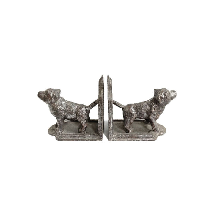 Rustic Dog Figurine Bookends