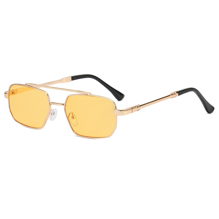 Women's fashionable geometric glasses with lightweight metal frame Bowlift