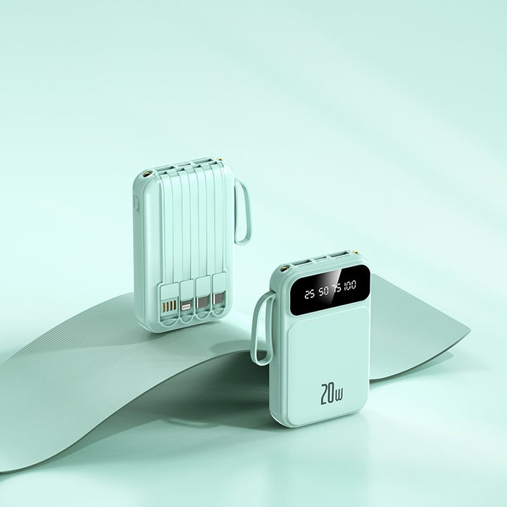 Portable power bank with integrated fast charging function and LCD display Bowlift