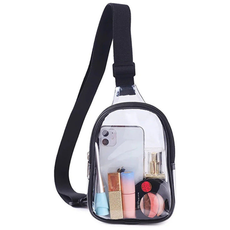 Practical Transparent Cosmetic Shoulder Bag Bowlift