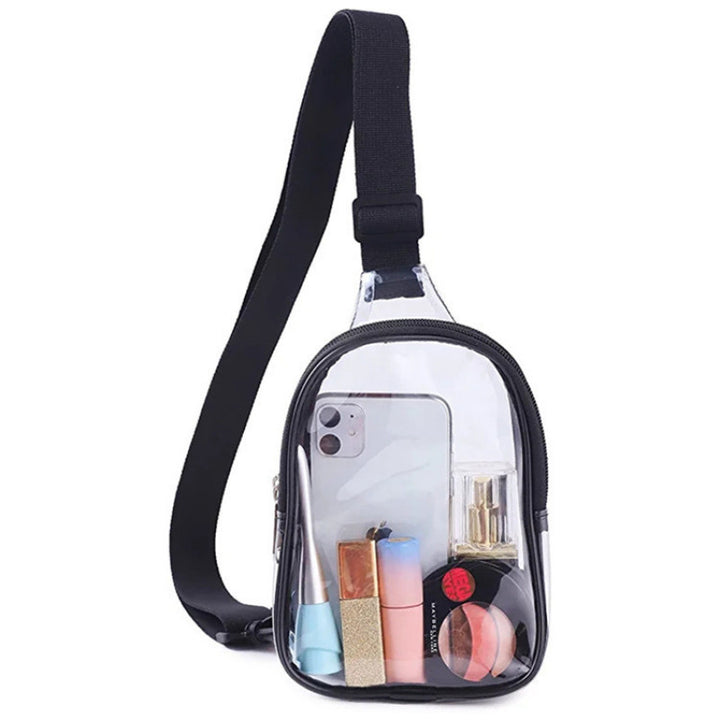 Practical Transparent Cosmetic Shoulder Bag Bowlift