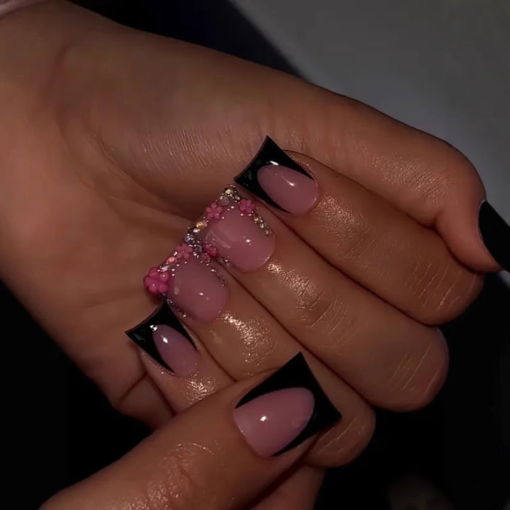 Luxurious 3D Floral Nail Art Extensions Bowlift