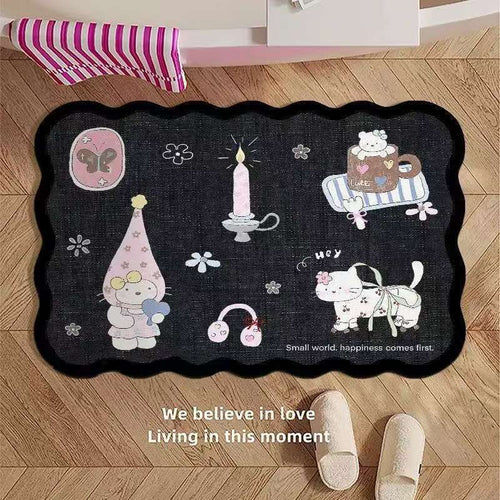 Playful Cartoon-Themed Bath Rug