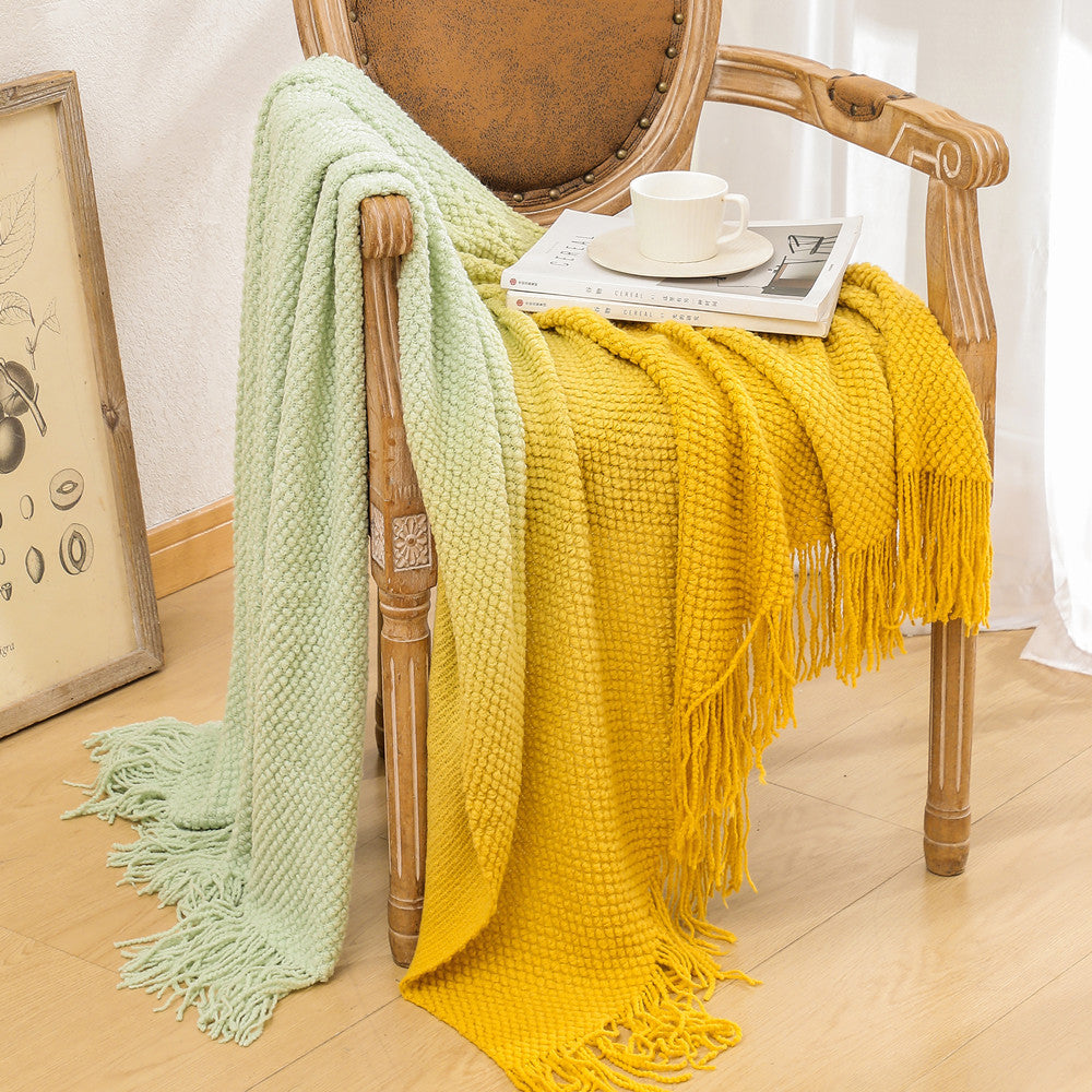 Cozy Knitted Throw Blanket