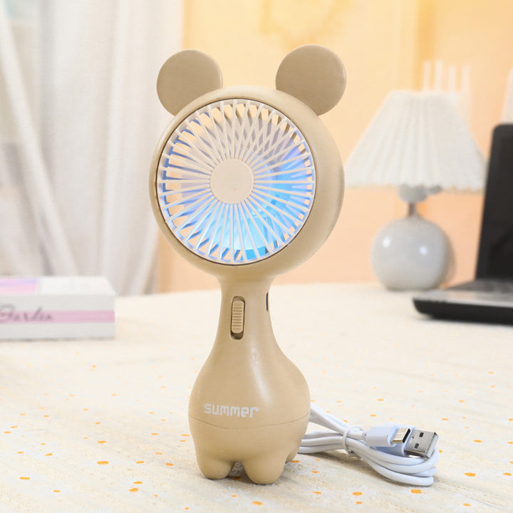 Women's Portable Fan with Cute Ears Bowlift