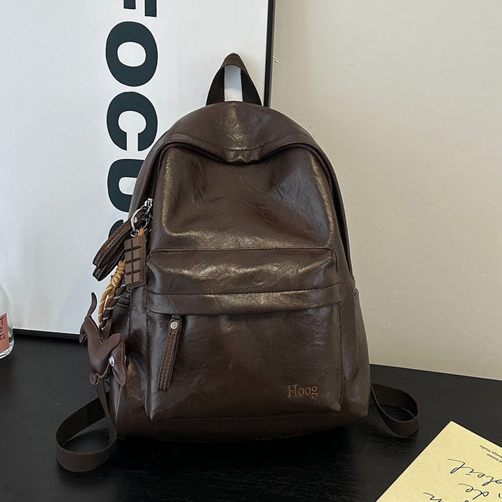 Elegant Casual Leather Backpack