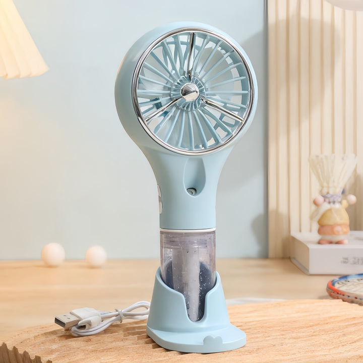 Ladies portable hand fan with spray function Bowlift