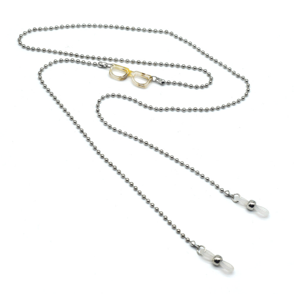Adjustable Silver Eyewear Chain Bowlift