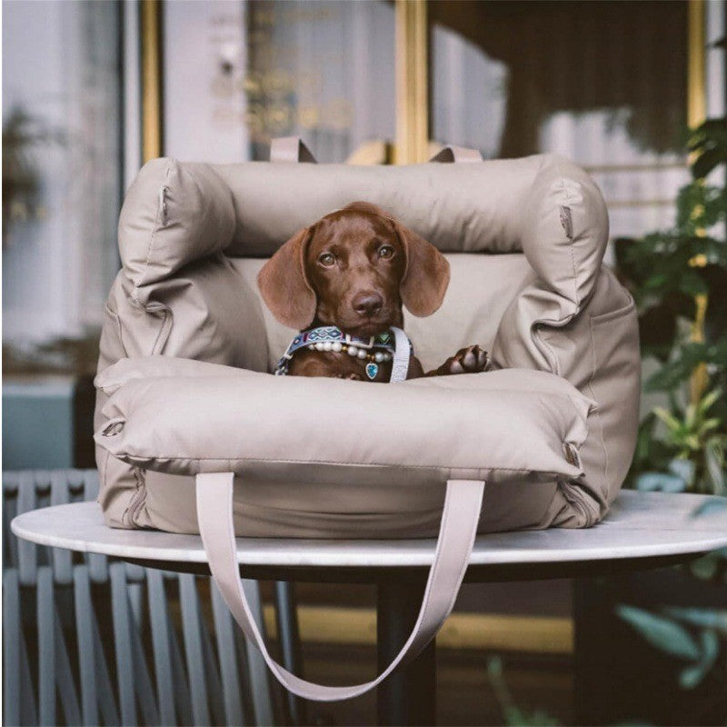 Orthopedic dog bed with removable carrying straps Bowlift