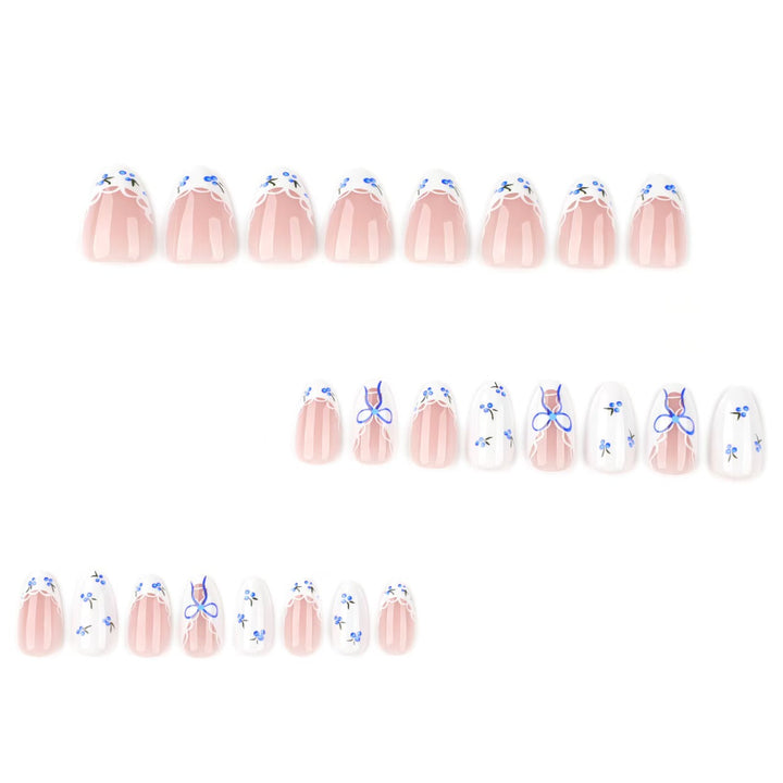 Detailed Floral Design Press-On Nails Bowlift