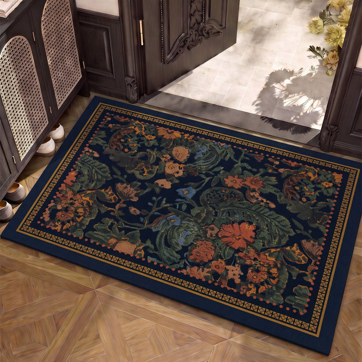 Floral Patterned Entryway Mat Bowlift