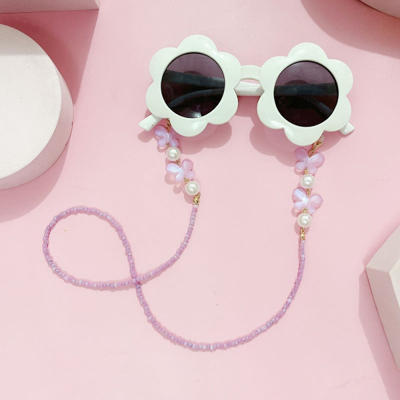 Floral Beaded Eyewear Chain Bowlift