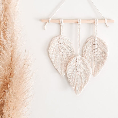 Decorative Leaf Macrame Wall Hanging Bowlift