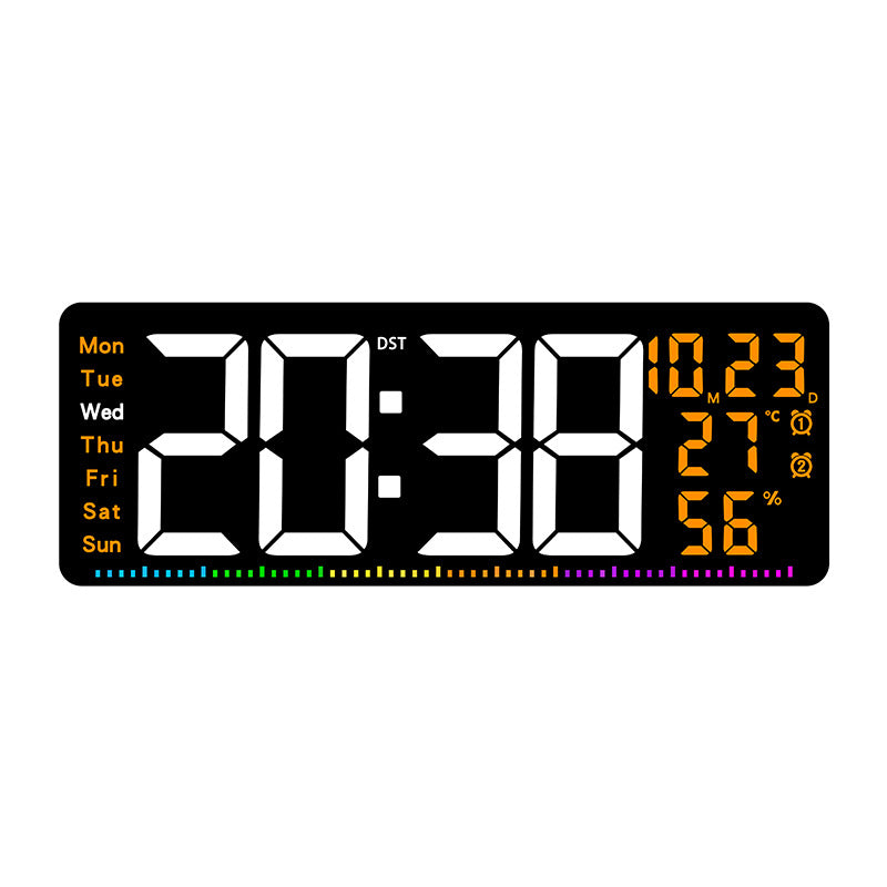 Digital alarm clock with large LED display and weather data Bowlift