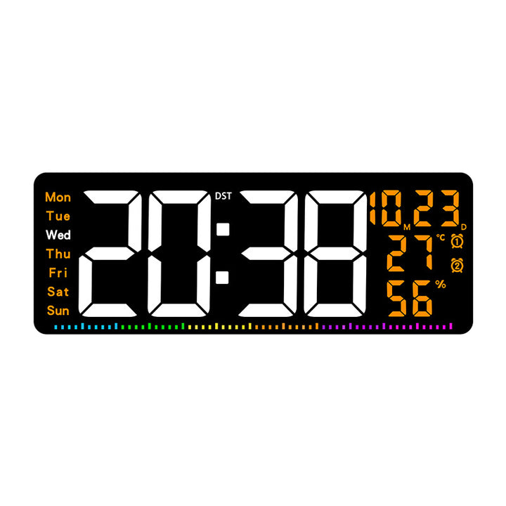 Digital alarm clock with large LED display and weather data Bowlift