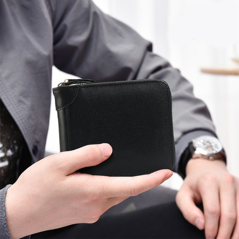 Durable Leather Zipper Wallet