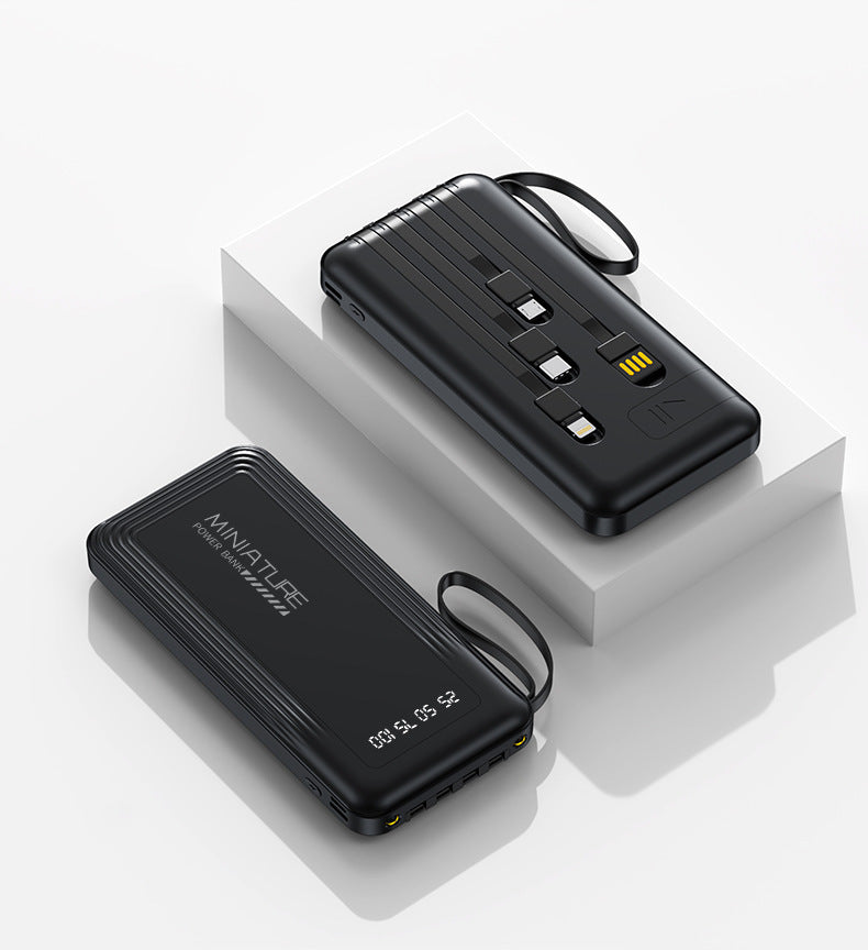 Mini power bank with integrated multifunction charging cable Bowlift