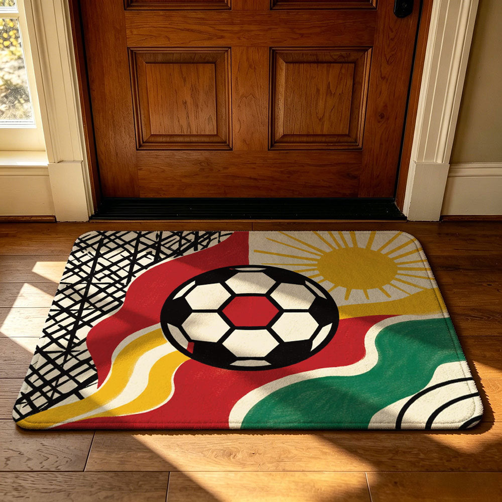 Decorative Football-Themed Area Mat