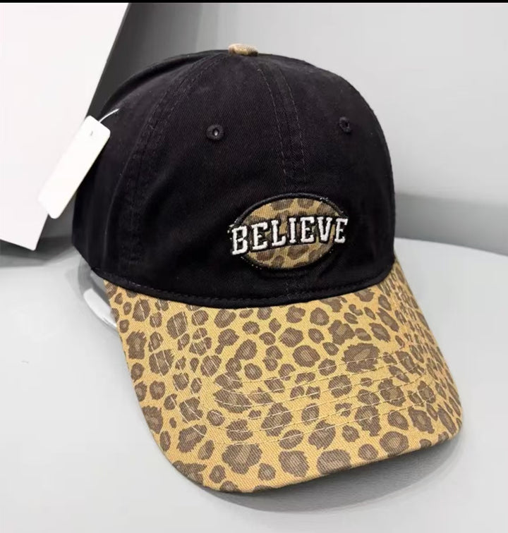 Women's Casual Leopard Print Baseball Cap Bowlift