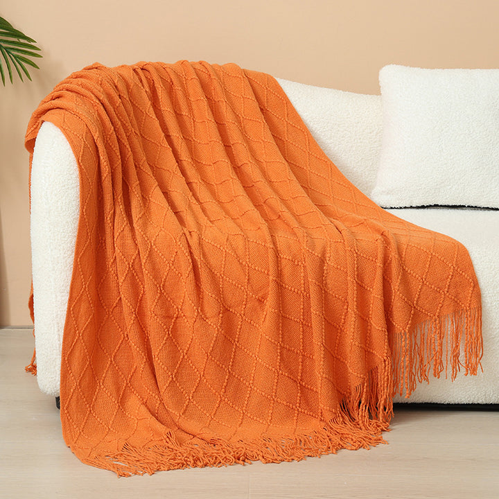 Women Elegant and stylish living and cuddly blanket with fringes Bowlift