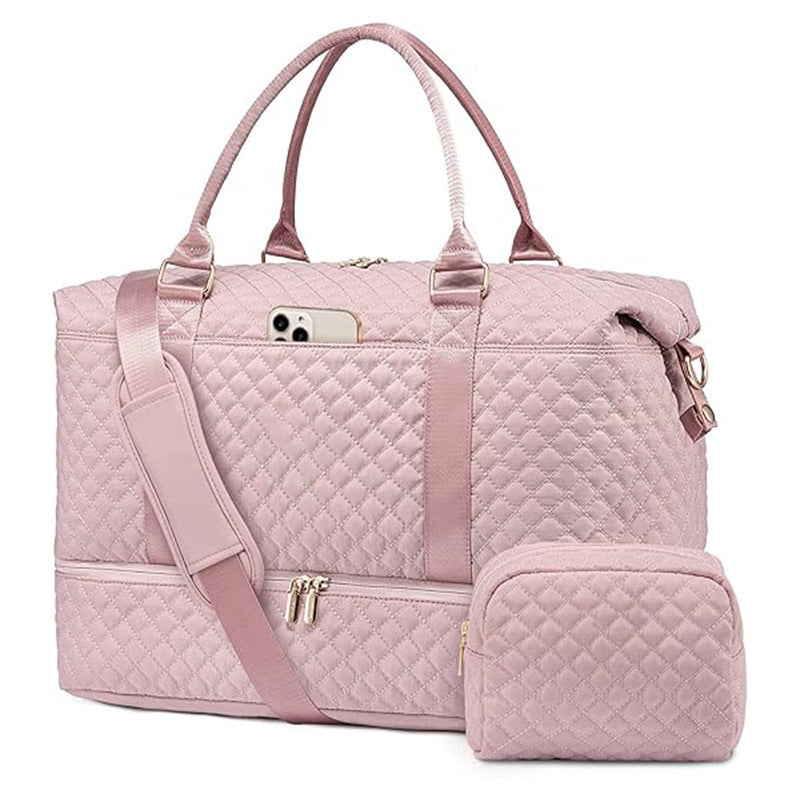 Padded Travel Bag with Removable Cosmetic Pouch Bowlift