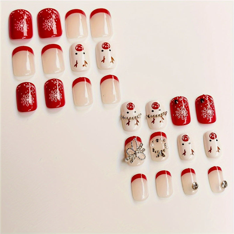 Festive Holiday Themed Nail Art Bowlift
