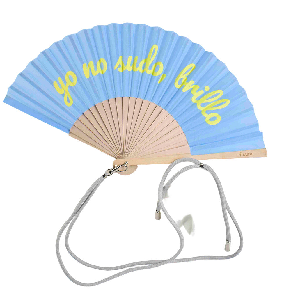 Ladies Designer Hand Fan with Personal Inscription Bowlift