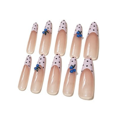 Chic Polka Dot Press-On Nail Tips Bowlift