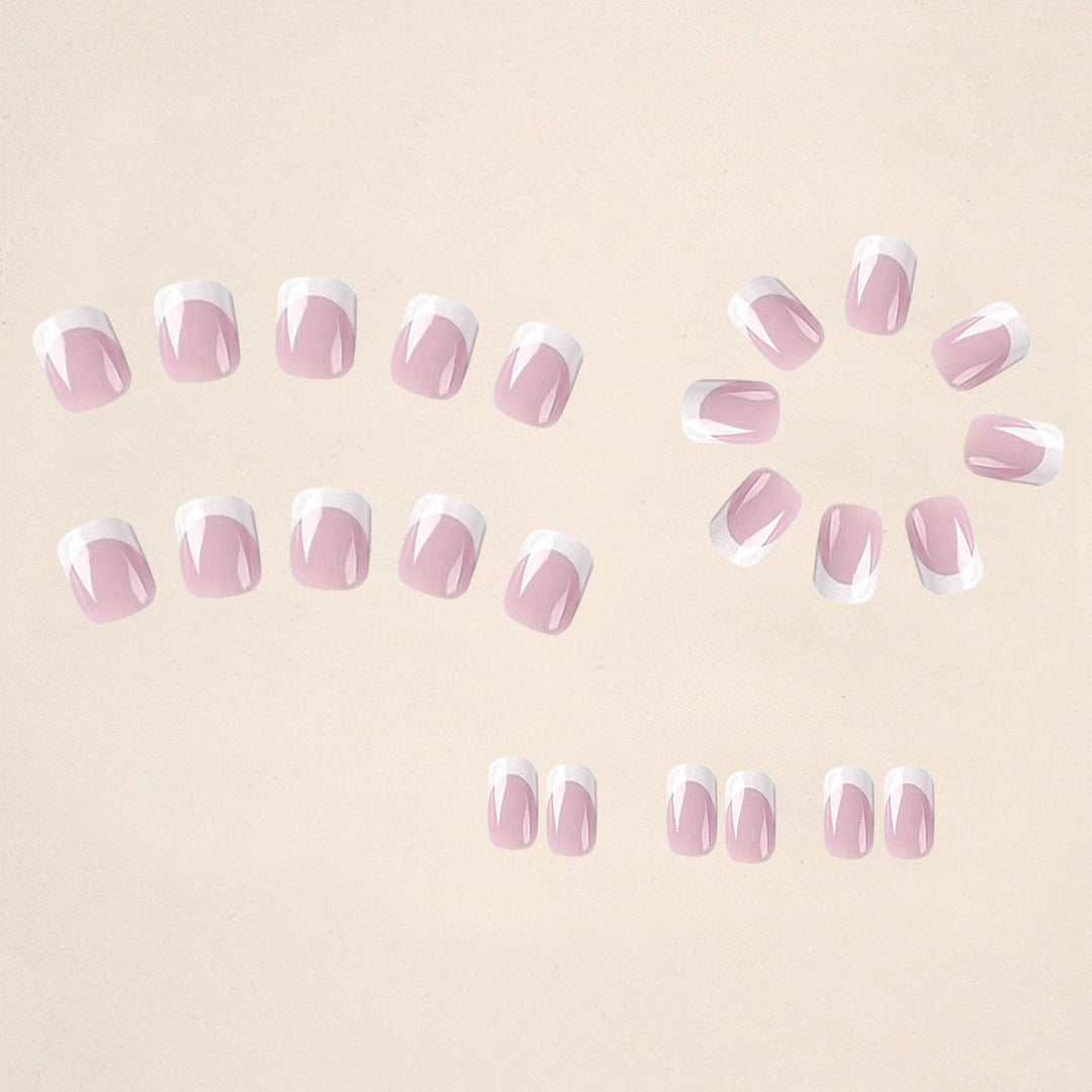 Acrylic nail set with elegant French tips Bowlift