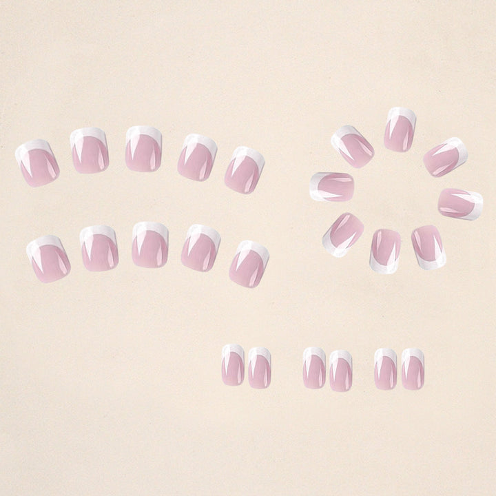 Acrylic nail set with elegant French tips Bowlift
