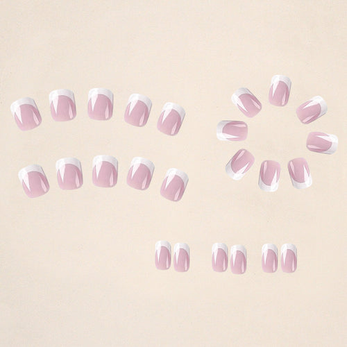 Acrylic nail set with elegant French tips Bowlift