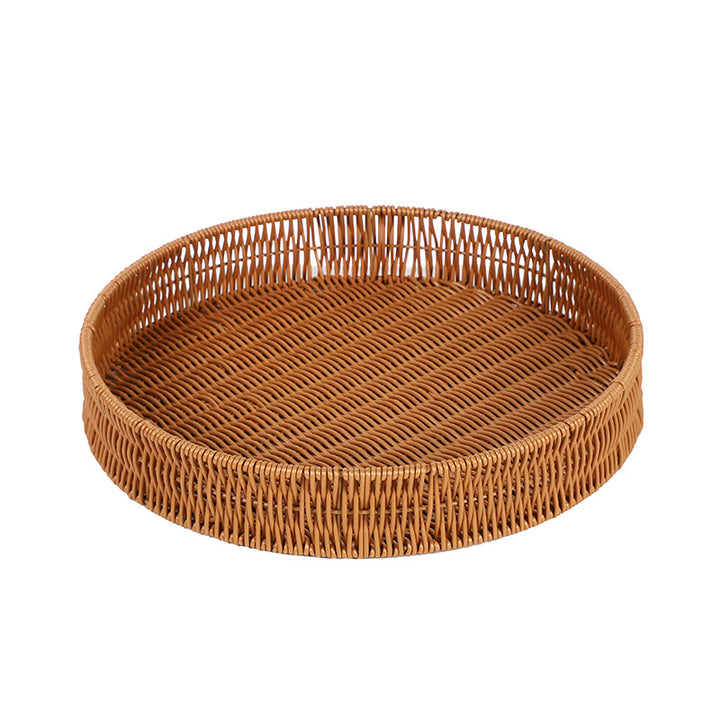 Round Artisan Woven Serving Tray Bowlift
