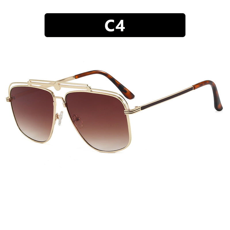 Women's elegant square sunglasses with gold accents Bowlift