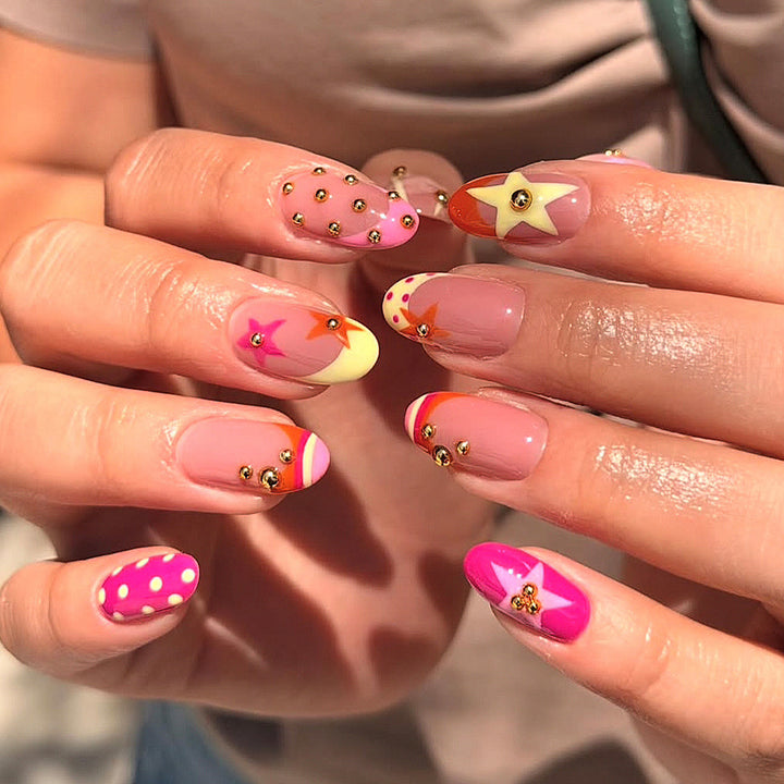 Decorative Themed Press-On Nail Art Set Bowlift