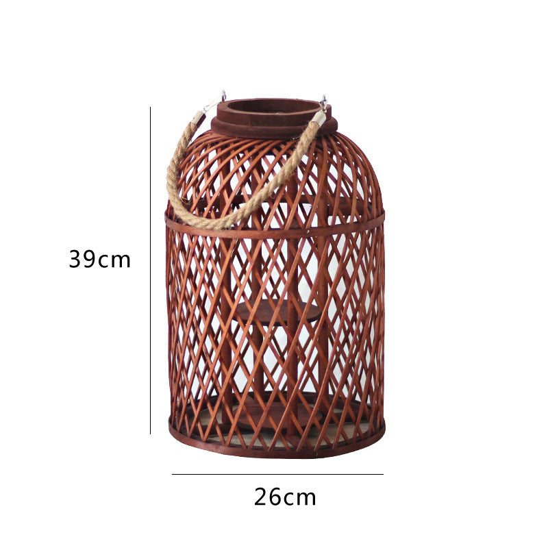 Decorative lantern made of braided material Bowlift