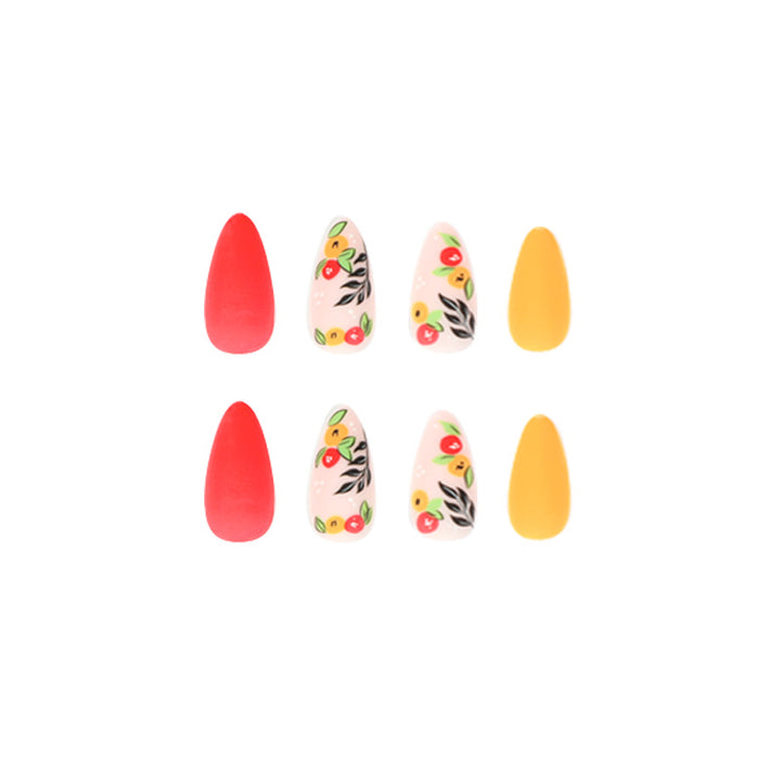 Artful nail extensions with colorful fruity decorations Bowlift