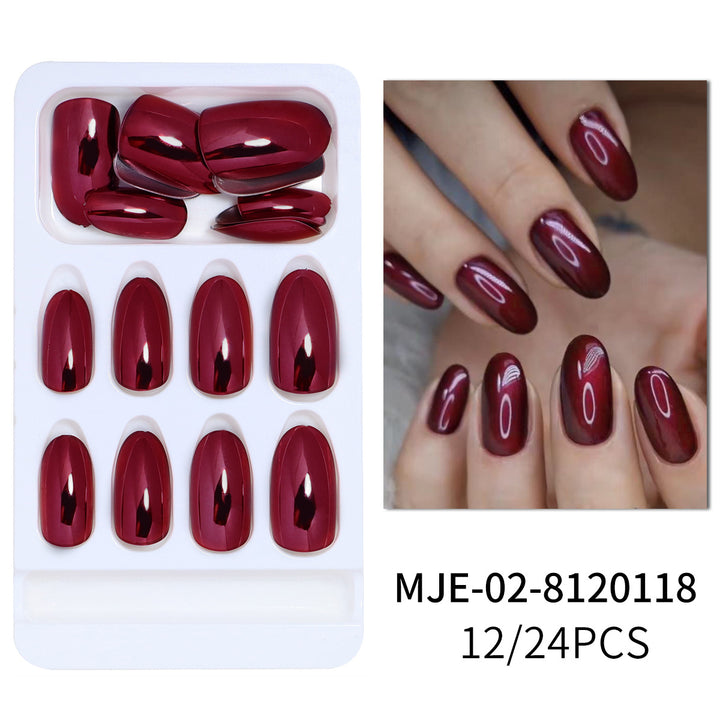 Glossy Press-On Nails Set Bowlift