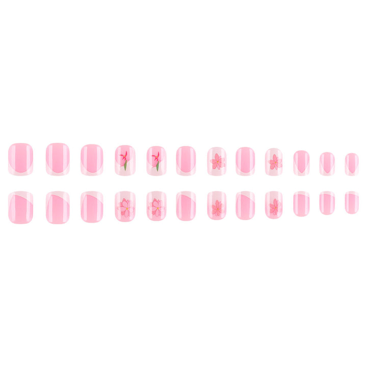 Floral Design Press-On Nail Art Bowlift