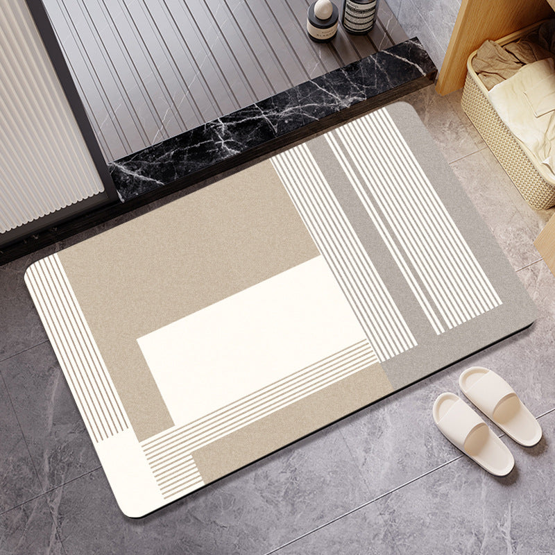 Artistic Cat-Themed Bath Mat Bowlift