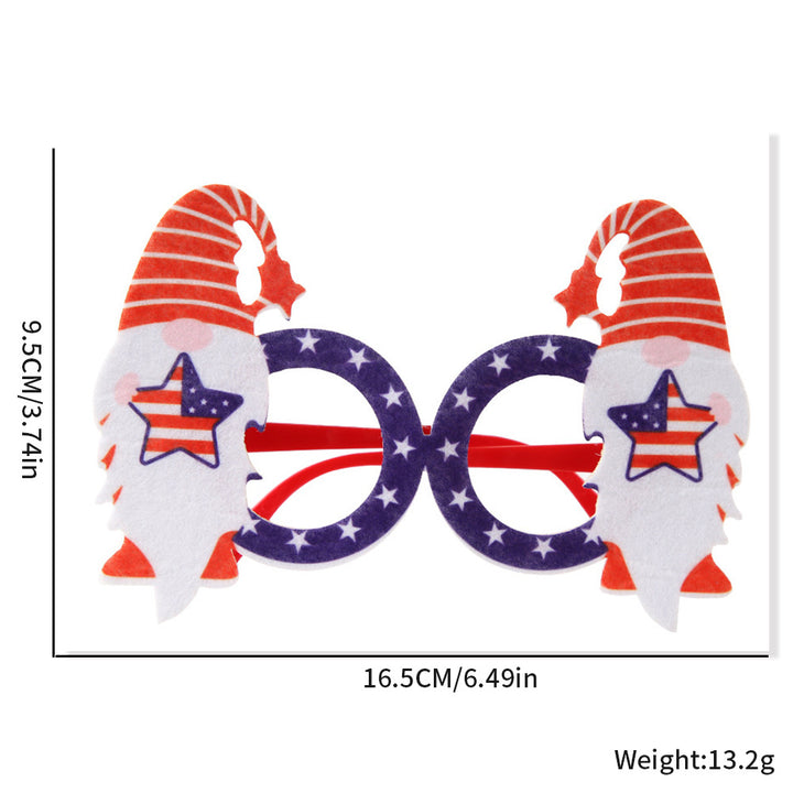 Unisex nan novelty hand-shaped patriotic party eye glasses with finger-frame design Bowlift