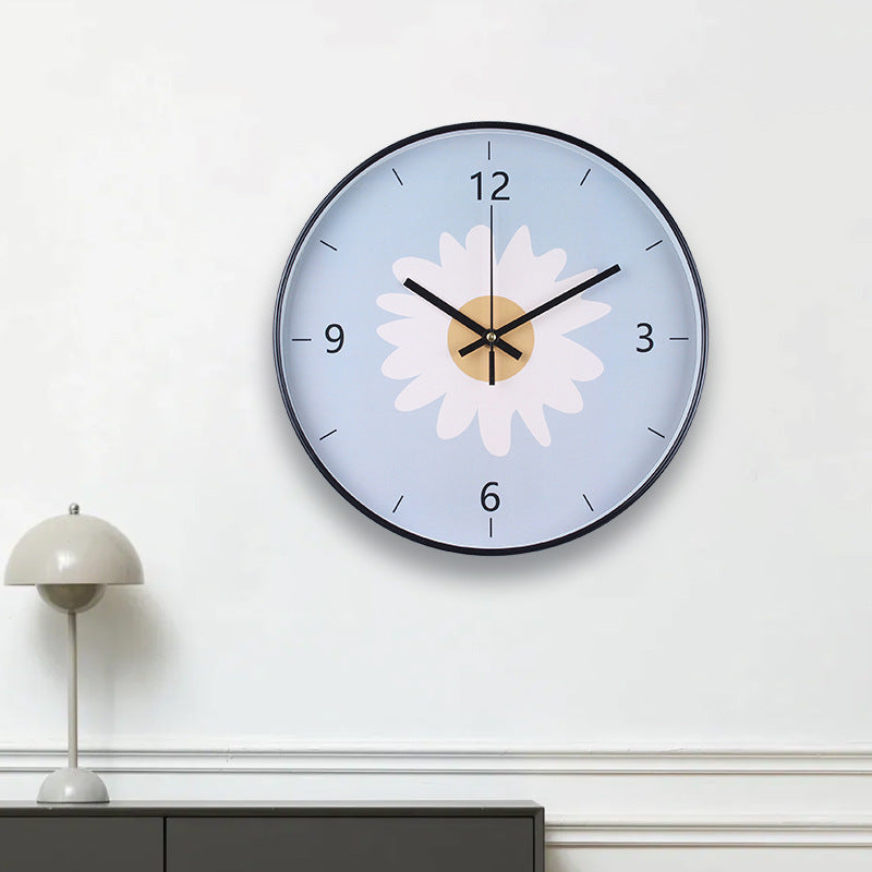 Wall clock with elegant leaf pattern Bowlift