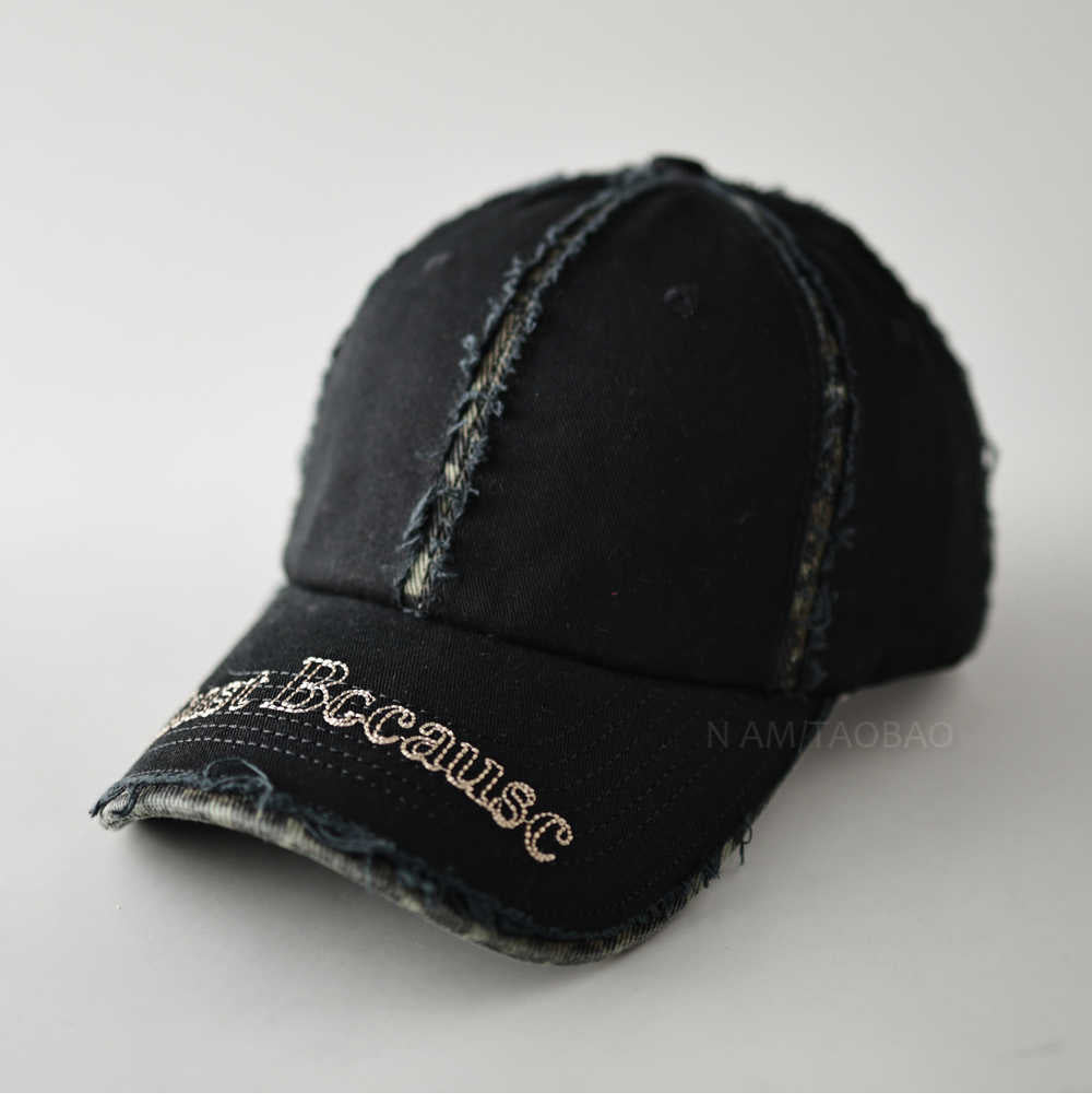 Men's Distressed Vintage-Inspired Baseball Cap Bowlift