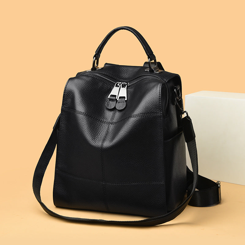 Versatile Multi-Functional Leather Backpack Bowlift