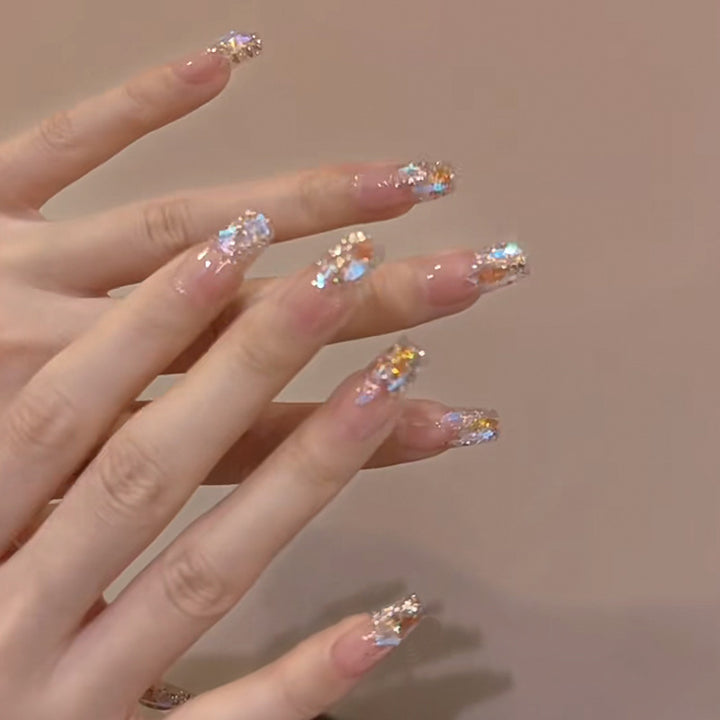 Glamorous nail art with holographic accents Bowlift