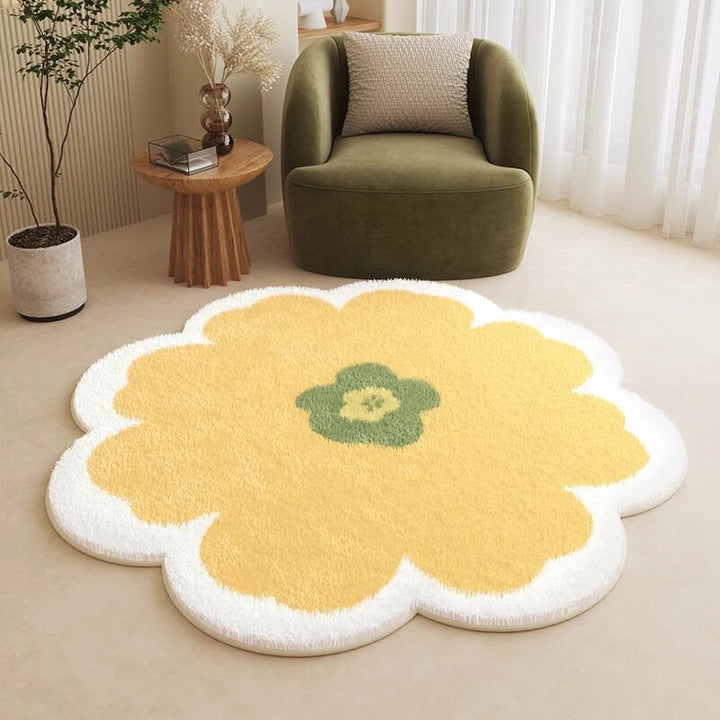 Floral Shaped Area Rug